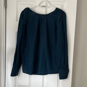 Hoss Intropia silk Teal long sleeve Blouse